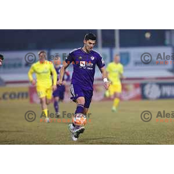 Marko Tolic of Maribor during Prva Liga Telemach 2022-2023 football match between Domzale and Maribor in Sportni park Domzale, Domzale, Slovenia on February 23, 2023
