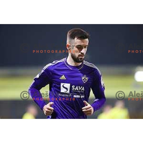 Arnel Jakupovic of Maribor during Prva Liga Telemach 2022-2023 football match between Domzale and Maribor in Sportni park Domzale, Domzale, Slovenia on February 23, 2023