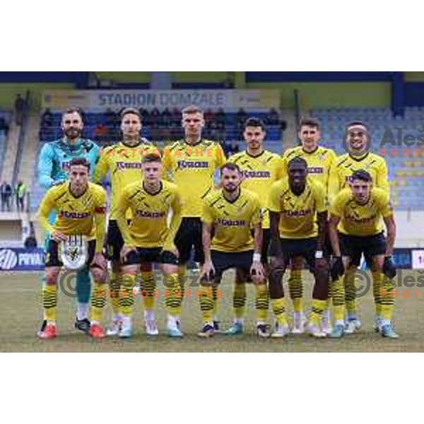 Kalcer Radomlje starting 11 prior to Prva Liga Telemach 2022-2023 football match between Kalcer Radomlje and Tabor Sezana in Sportni park Domzale, Domzale, Slovenia on February 25, 2023