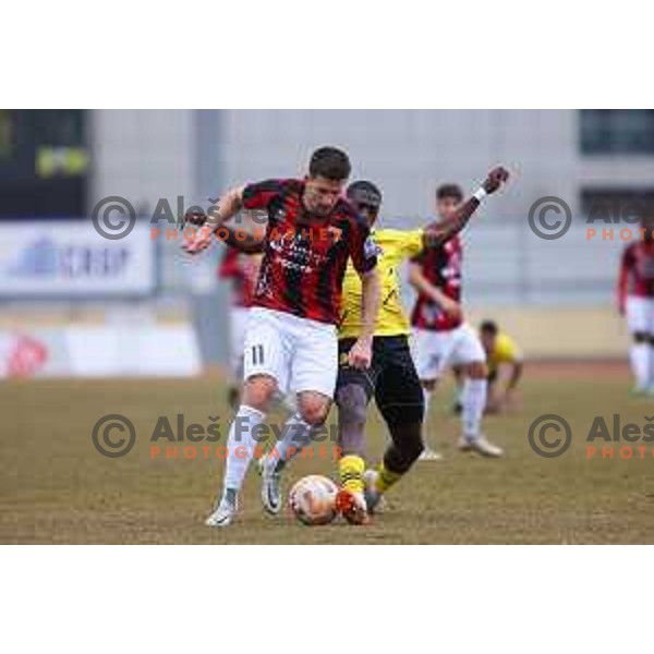 Luka Susnjara of Tabor Sezana during Prva Liga Telemach 2022-2023 football match between Kalcer Radomlje and Tabor Sezana in Sportni park Domzale, Domzale, Slovenia on February 25, 2023