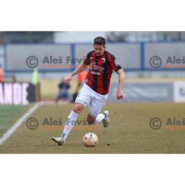 Luka Susnjara of Tabor Sezana during Prva Liga Telemach 2022-2023 football match between Kalcer Radomlje and Tabor Sezana in Sportni park Domzale, Domzale, Slovenia on February 25, 2023