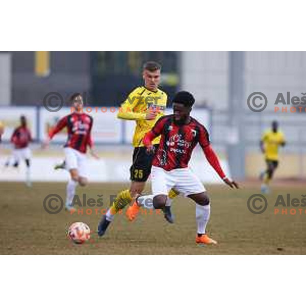Ndzengue Moubeti Fahd Richard of Tabor Sezana during Prva Liga Telemach 2022-2023 football match between Kalcer Radomlje and Tabor Sezana in Sportni park Domzale, Domzale, Slovenia on February 25, 2023