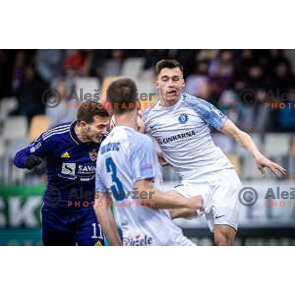 in action during Prva liga Telemach football match between Maribor and Celje in Ljudski vrt, Maribor, Slovenia on February 26, 2023. Photo: Jure Banfi