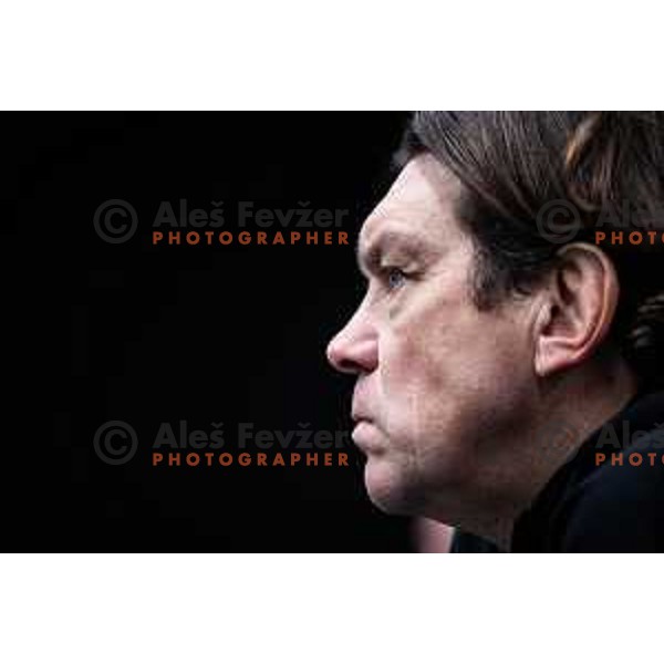 Roman Pylypchuk, head coach of Celje at the press conference during Prva liga Telemach football match between Maribor and Celje in Ljudski vrt, Maribor, Slovenia on February 26, 2023. Photo: Jure Banfi