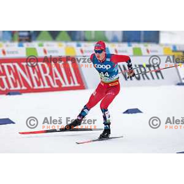 Simen Hagstad Krueger (NOR) competes at Cross country Men 15 km Interval start Free at Planica 2023 World Nordic Championships, Slovenia on March 1, 2023