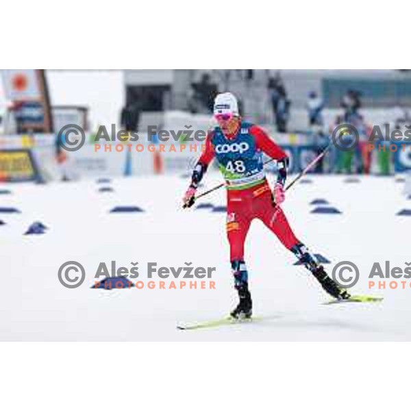 Johannes Hoesflot Klaebo (NOR) competes at Cross country Men 15 km Interval start Free at Planica 2023 World Nordic Championships, Slovenia on March 1, 2023