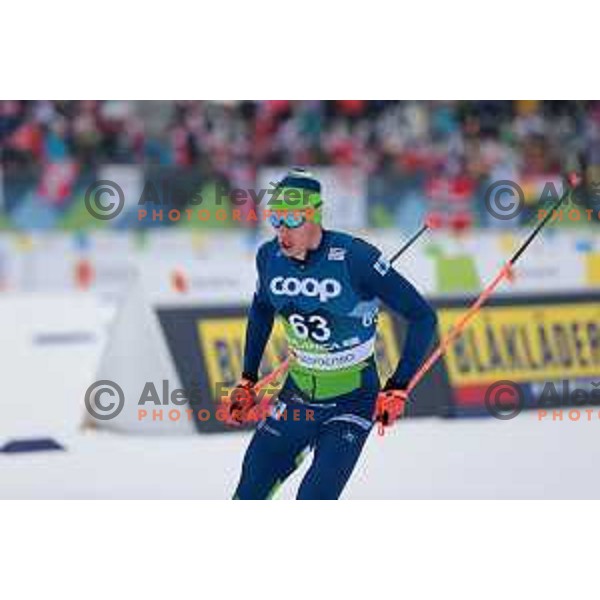 Miha Licef (SLO) comeptes at Cross country Men 15 km Interval start Free at Planica 2023 World Nordic Championships, Slovenia on March 1, 2023