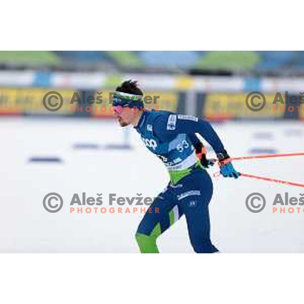 Miha Simenc (SLO) competes at Cross country Men 15 km Interval start Free at Planica 2023 World Nordic Championships, Slovenia on March 1, 2023