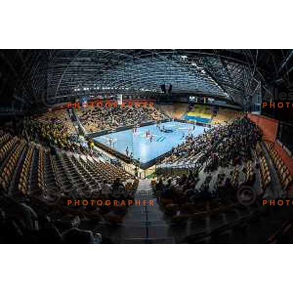 Venue during EHF Champions League handball match between Celje PL and Aalborg in Dvorana Zlatorog, Celje, Slovenia on March 1, 2023. Photo: Jure Banfi