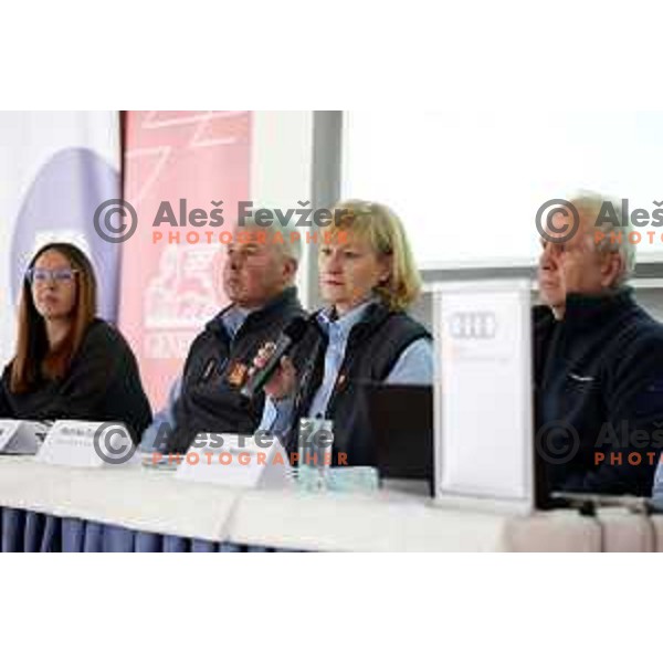 Henrika Zupan, Mayor of Kranjska Gora at Press conference before 62. Vitranc Cup for AUDI FIS World Cup Alpine Skiing in Kranjska gora, Slovenia on March 2, 2023