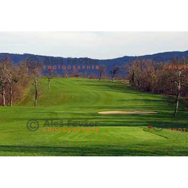 Ladies tee box at hole nr.6 (456 meters, par 5) Lipica golf course, 6239 meters, par 73, Slovenia 