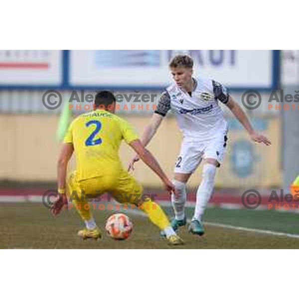 in action during Prva Liga Telemach 2022-2023 football match between Domzale and Koper in Domzale, Slovenia on March 4, 2023