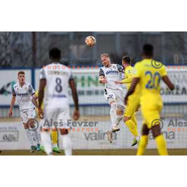 Zan Benedicic in action during Prva Liga Telemach 2022-2023 football match between Domzale and Koper in Domzale, Slovenia on March 4, 2023