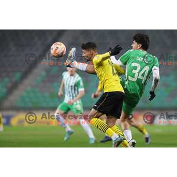 Agustin Doffo in action during Prva Liga Telemach 2022-2023 football match between Olimpija and Kalcer Radomlje in SRC Stozice, Ljubljana, Slovenia on March 4, 2023