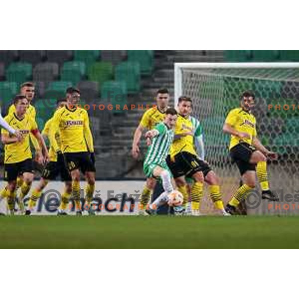 during Prva Liga Telemach 2022-2023 football match between Olimpija and Kalcer Radomlje in SRC Stozice, Ljubljana, Slovenia on March 4, 2023