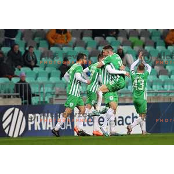 during Prva Liga Telemach 2022-2023 football match between Olimpija and Kalcer Radomlje in SRC Stozice, Ljubljana, Slovenia on March 4, 2023