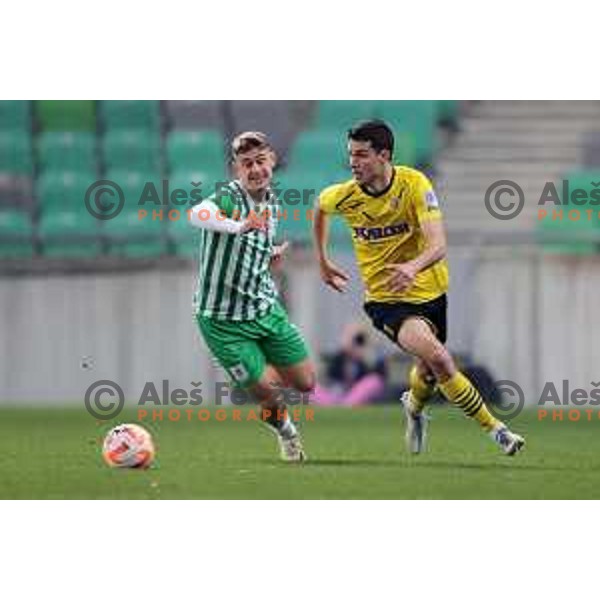 during Prva Liga Telemach 2022-2023 football match between Olimpija and Kalcer Radomlje in SRC Stozice, Ljubljana, Slovenia on March 4, 2023