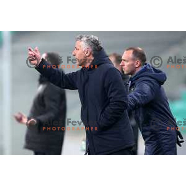 Oliver Bogatinov in action during Prva Liga Telemach 2022-2023 football match between Olimpija and Kalcer Radomlje in SRC Stozice, Ljubljana, Slovenia on March 4, 2023