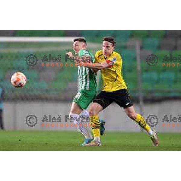 during Prva Liga Telemach 2022-2023 football match between Olimpija and Kalcer Radomlje in SRC Stozice, Ljubljana, Slovenia on March 4, 2023