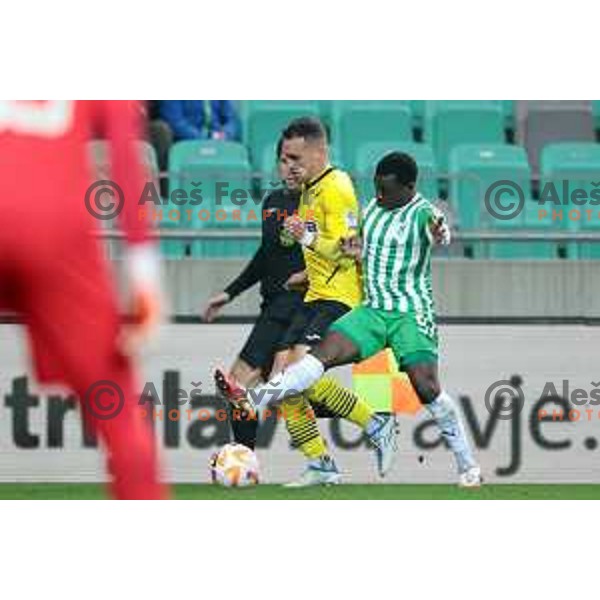 Aldair Balde in action during Prva Liga Telemach 2022-2023 football match between Olimpija and Kalcer Radomlje in SRC Stozice, Ljubljana, Slovenia on March 4, 2023