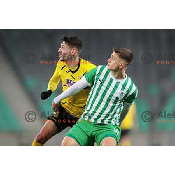 during Prva Liga Telemach 2022-2023 football match between Olimpija and Kalcer Radomlje in SRC Stozice, Ljubljana, Slovenia on March 4, 2023