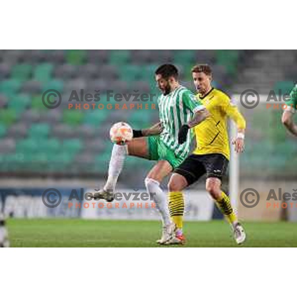 during Prva Liga Telemach 2022-2023 football match between Olimpija and Kalcer Radomlje in SRC Stozice, Ljubljana, Slovenia on March 4, 2023