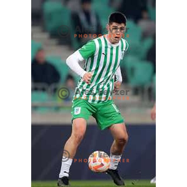 Svit Seslar in action during Prva Liga Telemach 2022-2023 football match between Olimpija and Kalcer Radomlje in SRC Stozice, Ljubljana, Slovenia on March 4, 2023