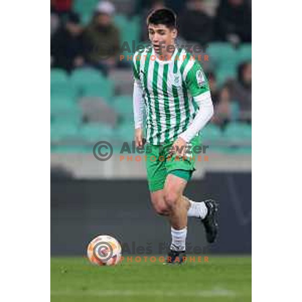 Svit Seslar in action during Prva Liga Telemach 2022-2023 football match between Olimpija and Kalcer Radomlje in SRC Stozice, Ljubljana, Slovenia on March 4, 2023