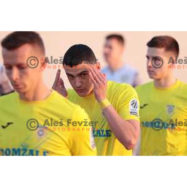 in action during Prva Liga Telemach 2022-2023 football match between Domzale and Koper in Domzale, Slovenia on March 4, 2023