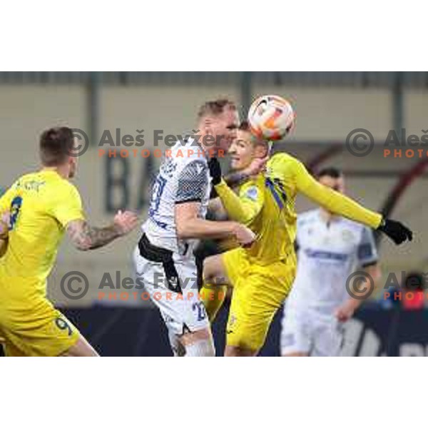 Zan Benedicic in action during Prva Liga Telemach 2022-2023 football match between Domzale and Koper in Domzale, Slovenia on March 4, 2023