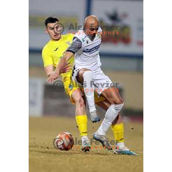 in action during Prva Liga Telemach 2022-2023 football match between Domzale and Koper in Domzale, Slovenia on March 4, 2023