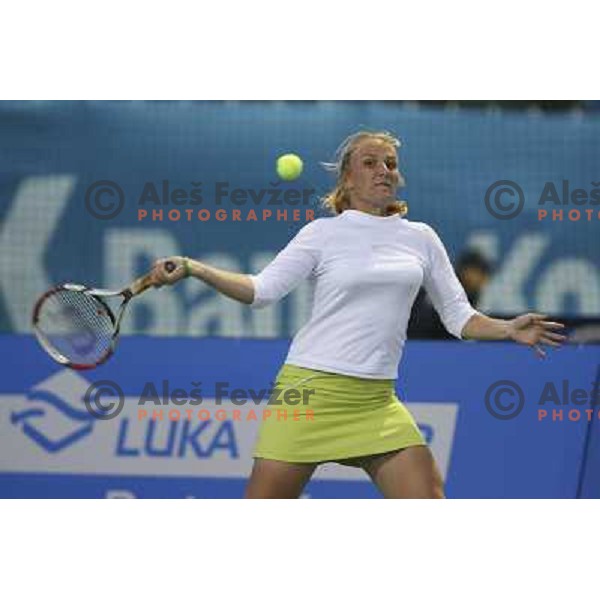 Tina Obrez of Slovenia. Banka Koper Slovenia Open 1st round, Portoroz 21.7.2008. Photo Primoz Lovric 