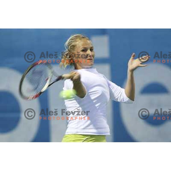 Tina Obrez of Slovenia. Banka Koper Slovenia Open 1st round, Portoroz 21.7.2008. Photo Primoz Lovric 