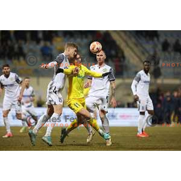 Maj Mittendorfer in action during Prva Liga Telemach 2022-2023 football match between Domzale and Koper in Domzale, Slovenia on March 4, 2023