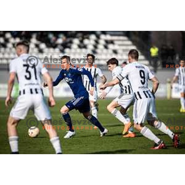 in action during Prva liga Telemach football match between Mura and Maribor in Fazanerija, Murska Sobota, Slovenia on March 5, 2023. Photo: Jure Banfi