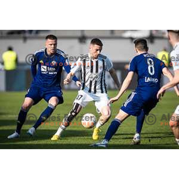 in action during Prva liga Telemach football match between Mura and Maribor in Fazanerija, Murska Sobota, Slovenia on March 5, 2023. Photo: Jure Banfi