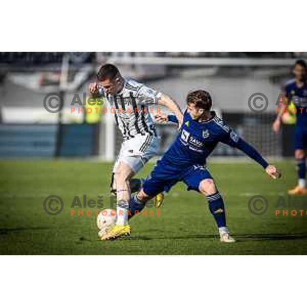 in action during Prva liga Telemach football match between Mura and Maribor in Fazanerija, Murska Sobota, Slovenia on March 5, 2023. Photo: Jure Banfi