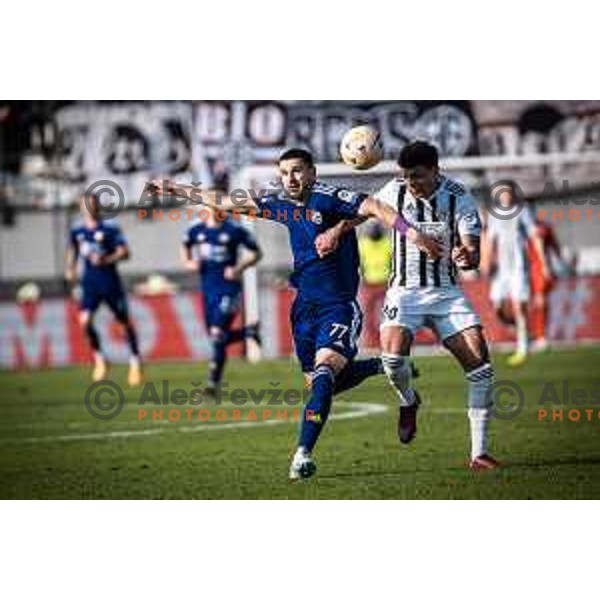 in action during Prva liga Telemach football match between Mura and Maribor in Fazanerija, Murska Sobota, Slovenia on March 5, 2023. Photo: Jure Banfi