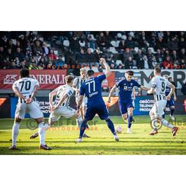 in action during Prva liga Telemach football match between Mura and Maribor in Fazanerija, Murska Sobota, Slovenia on March 5, 2023. Photo: Jure Banfi