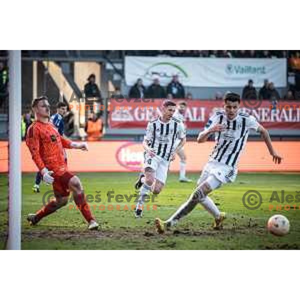 in action during Prva liga Telemach football match between Mura and Maribor in Fazanerija, Murska Sobota, Slovenia on March 5, 2023. Photo: Jure Banfi