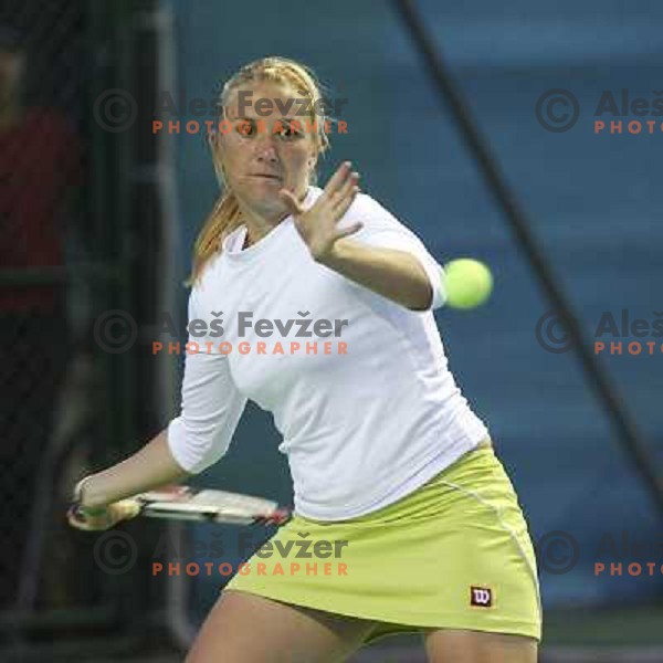Tina Obrez of Slovenia. Banka Koper Slovenia Open 1st round, Portoroz 21.7.2008. Photo Primoz Lovric 