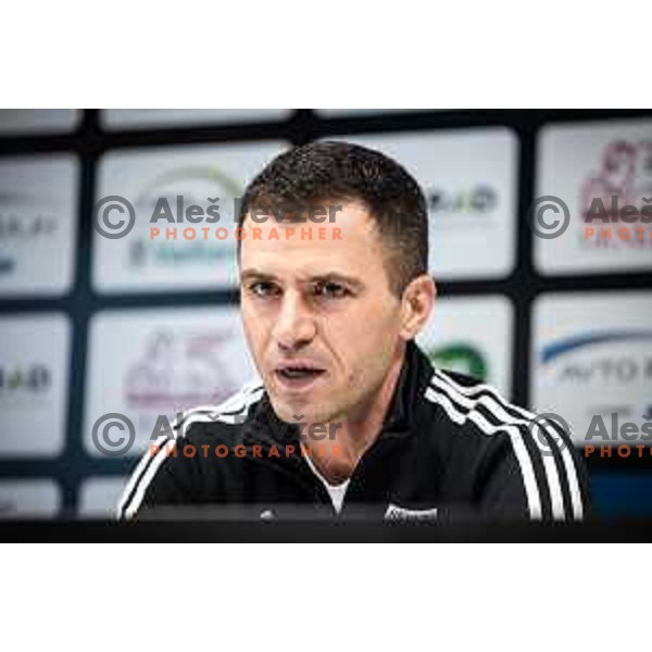 Dejan Grabic, head coach of Mura at the press conference during Prva liga Telemach football match between Mura and Maribor in Fazanerija, Murska Sobota, Slovenia on March 5, 2023. Photo: Jure Banfi