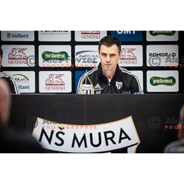 Dejan Grabic, head coach of Mura at the press conference during Prva liga Telemach football match between Mura and Maribor in Fazanerija, Murska Sobota, Slovenia on March 5, 2023. Photo: Jure Banfi