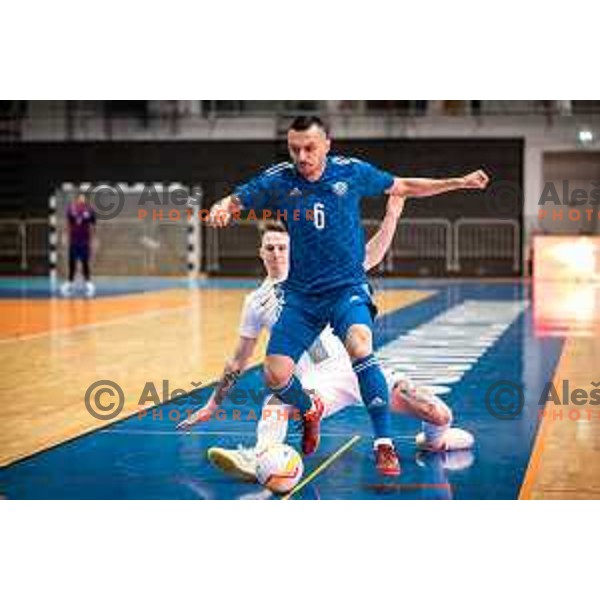 in action during Futsal World Cup 2024 qualification match between Slovenia and Kazakhstan in Dvorana Tabor, Maribor, Slovenia on March 8, 2023. Photo: Jure Banfi