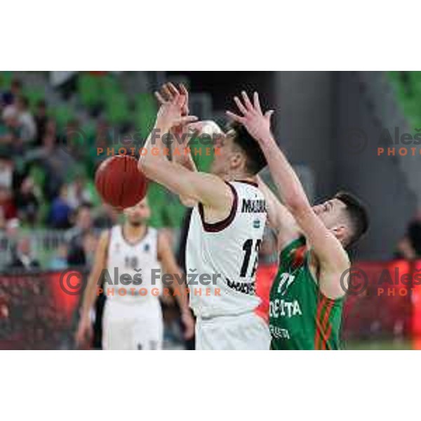 Karlo Matkovic during 7days EuroCup 2022-2023 regular season match between Cedevita Olimpija (SLO) and 7Bet Lietkabelis (LIT) in Stozice Arena, Ljubljana, Slovenia on March 8, 2023