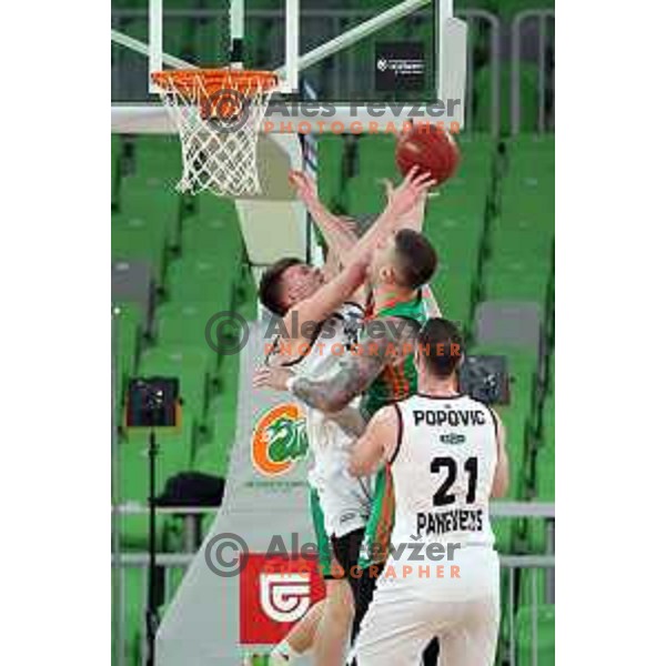 Alen Omic in action during 7days EuroCup 2022-2023 regular season match between Cedevita Olimpija (SLO) and 7Bet Lietkabelis (LIT) in Stozice Arena, Ljubljana, Slovenia on March 8, 2023