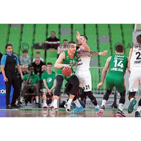 Alen Omic in action during 7days EuroCup 2022-2023 regular season match between Cedevita Olimpija (SLO) and 7Bet Lietkabelis (LIT) in Stozice Arena, Ljubljana, Slovenia on March 8, 2023