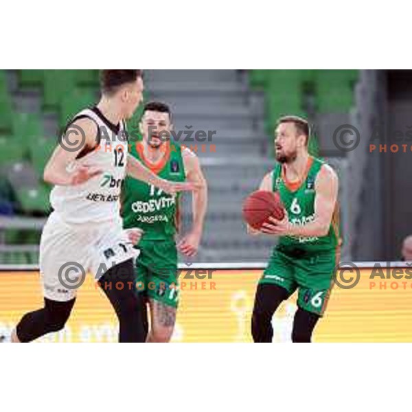 Karlo Matkovic during 7days EuroCup 2022-2023 regular season match between Cedevita Olimpija (SLO) and 7Bet Lietkabelis (LIT) in Stozice Arena, Ljubljana, Slovenia on March 8, 2023