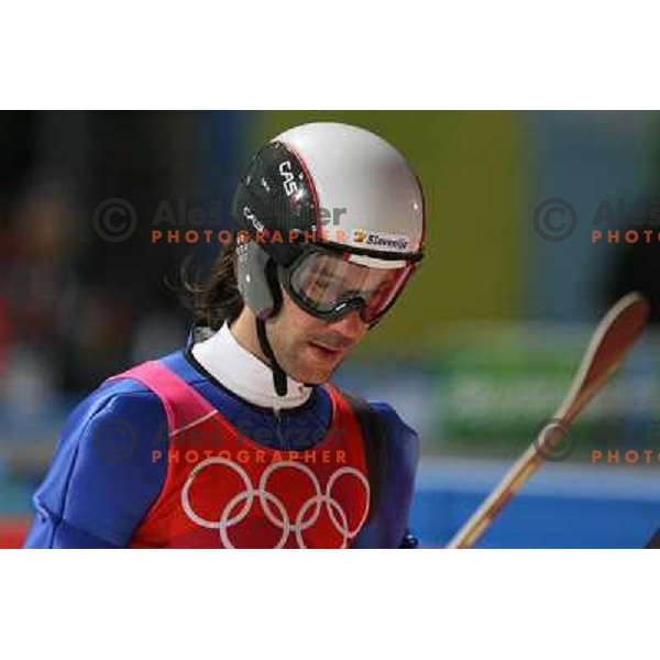 Primoz Peterka (SLO) at 90 m individual ski jumping event in Pragelato at Torino 2006 Winter Olympic games, Italy on February 12, 2006