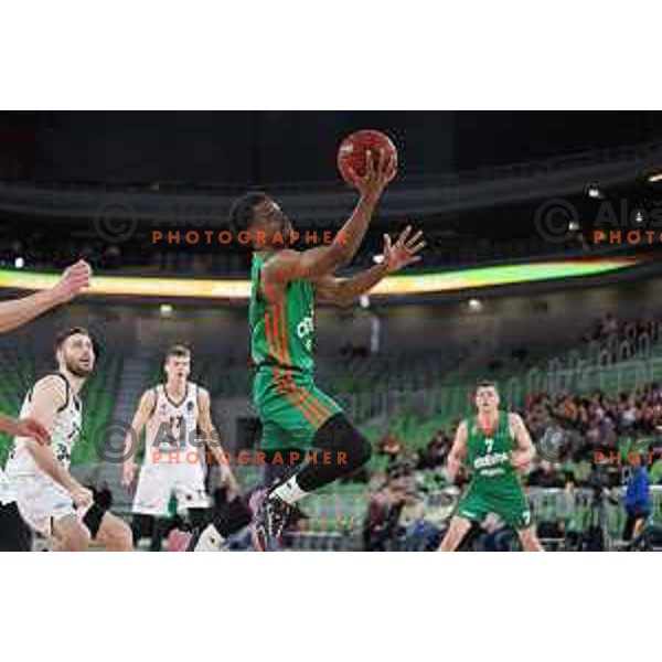 Yogi Ferrell in action during 7days EuroCup 2022-2023 regular season match between Cedevita Olimpija (SLO) and 7Bet Lietkabelis (LIT) in Stozice Arena, Ljubljana, Slovenia on March 8, 2023